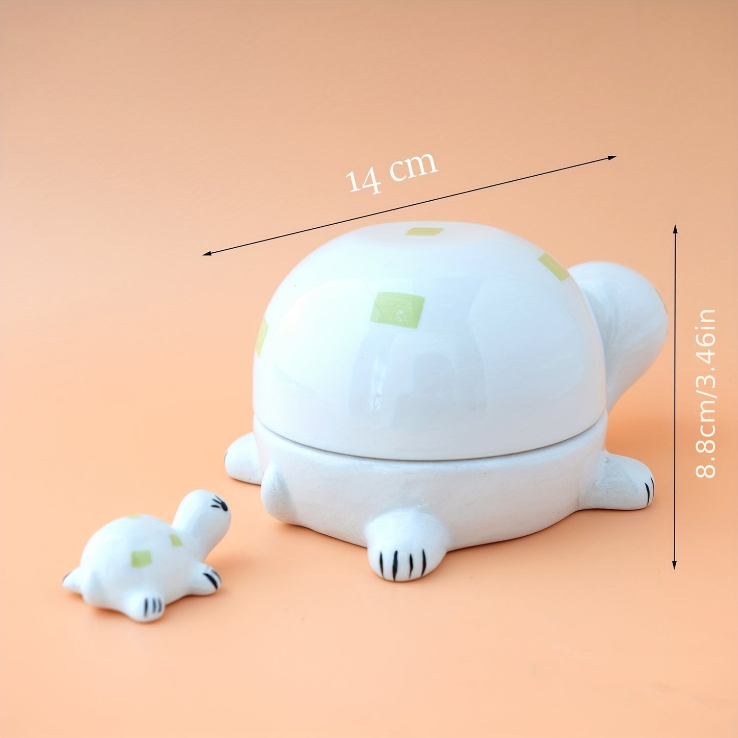 [Ceramic Paint Palette Set] Ceramic Paint Palette And Brush Holder Set | Turtle Shaped Design with Water Bowl Lid | for Watercolor, Acrylic, And Gifts for Painting Lovers- Multi-functional Art Supply