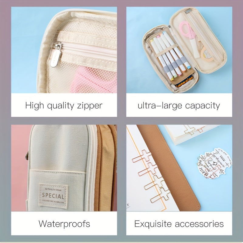 [Bible Study Kit, School & Christmas] 7pcs Bible Study Kit - Double-Layer Pen Case, Sticker Markers, Labels, and Paper Clips - Ideal for Back to School & Christmas Gifts
