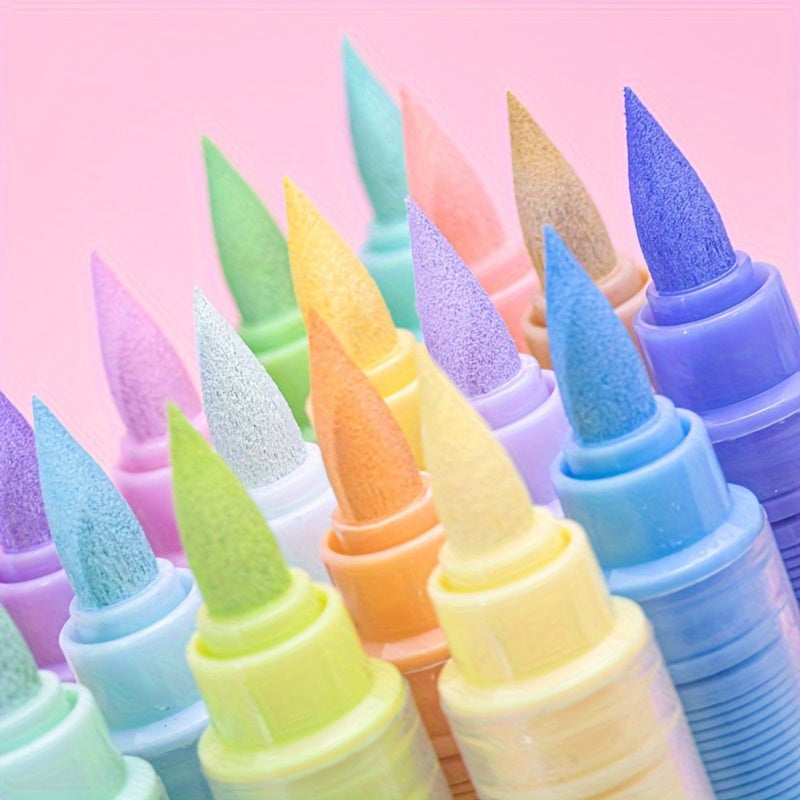 1 Set of 24 Vibrant Colors Soft-Tip Free Press Painting Doodle Overlay Pen - Waterproof, Non-Toxic, and Perfect for Stone, Glass, Ceramic, Easter Eggs, Metal, and Wood