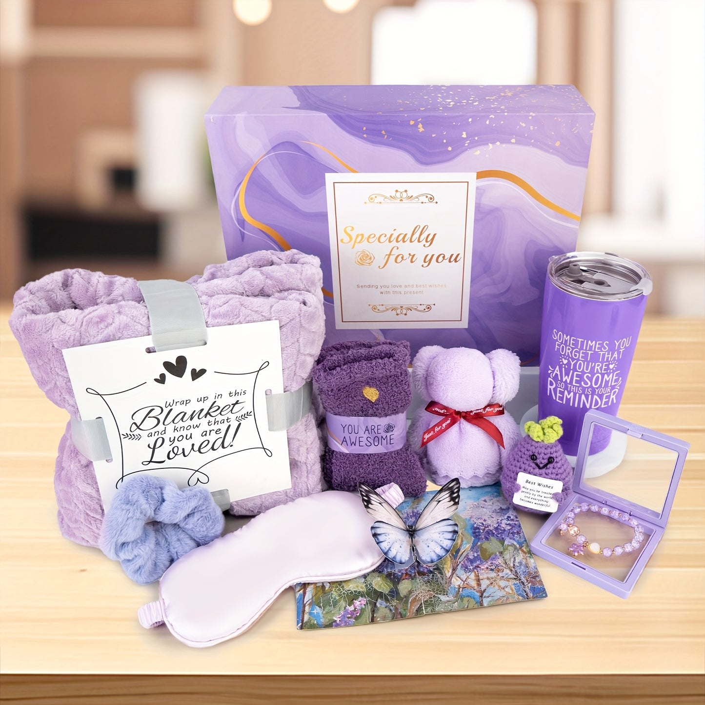 mother's day gifts [16pcs lavender gift box] Women's exclusive gift set Unique gift for mother, wife, girlfriend and sisters on birthday/Christmas/Valentine's Day/Mother's Day | lavender gift basket
