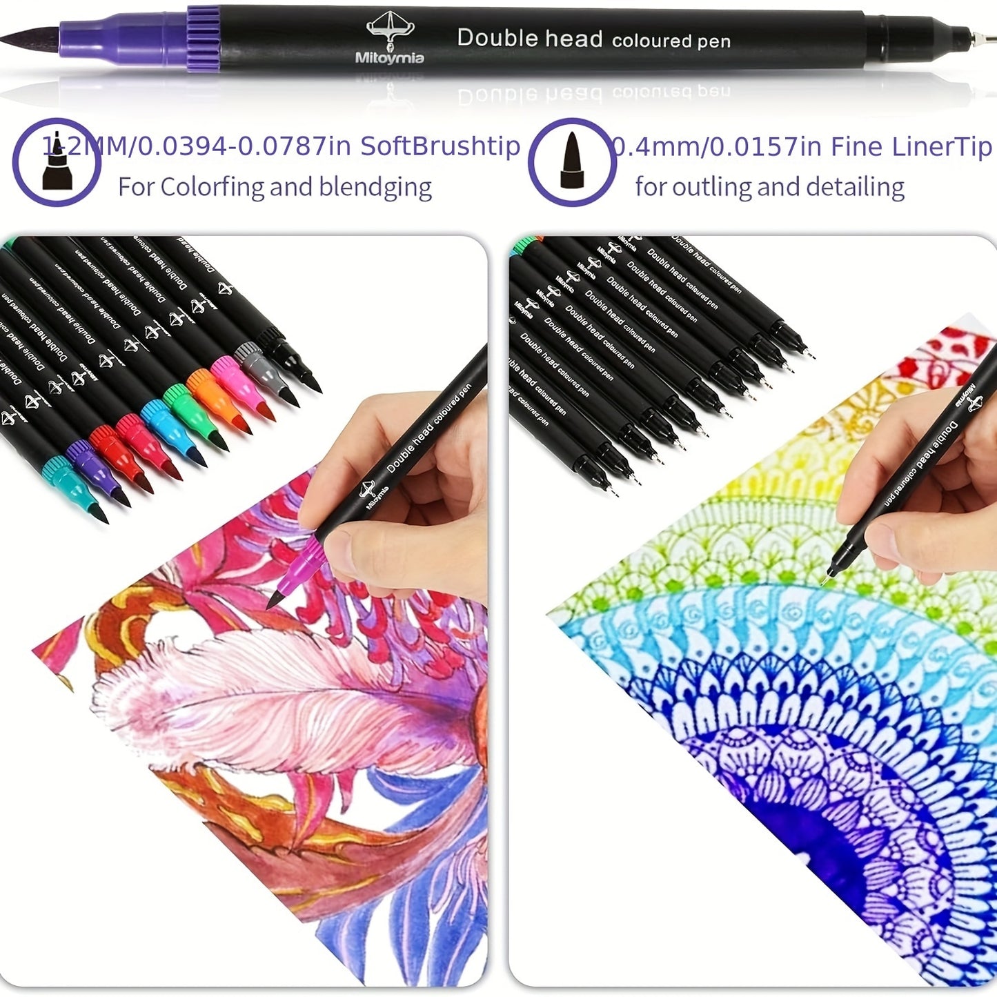100/72/48/24colors Watercolor Pen Set–lending, Quick-Drying, And Easy Application. Ideal For Watercolor Painting, Sketching, And Crafting Projects.