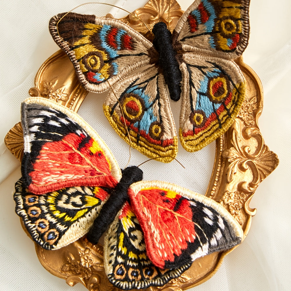 4D DIY Embroidery Butterfly Kit | Mixed Color, Easy-to-Use, Handmade Craft Gift for Family and Friends - All Seasons Fabric Brooch Pin Set