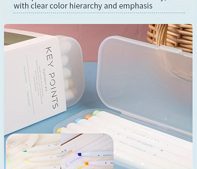 [Bible Study Kit, School & Christmas] 7pcs Bible Study Kit - Double-Layer Pen Case, Sticker Markers, Labels, and Paper Clips - Ideal for Back to School & Christmas Gifts