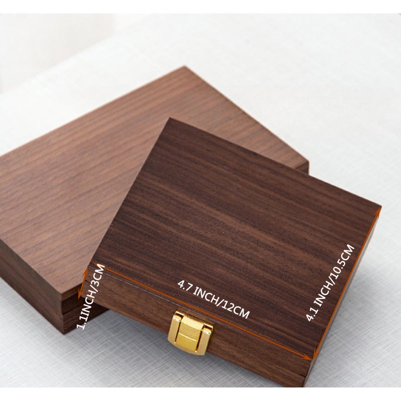36-Well Wooden Watercolor Paint Palette Box - Portable, Durable Dark Walnut with Golden Accents, 4" x 6" - Ideal for Artists & Hobbyists