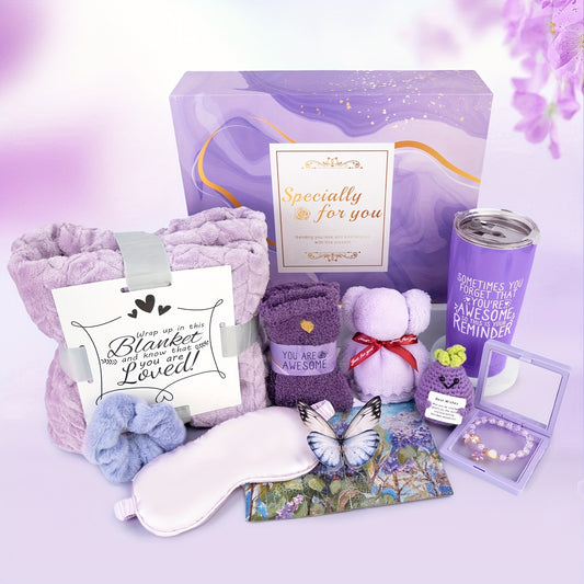 mother's day gifts [16pcs lavender gift box] Women's exclusive gift set Unique gift for mother, wife, girlfriend and sisters on birthday/Christmas/Valentine's Day/Mother's Day | lavender gift basket