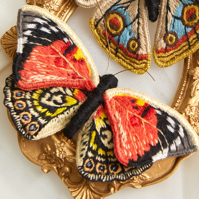 4D DIY Embroidery Butterfly Kit | Mixed Color, Easy-to-Use, Handmade Craft Gift for Family and Friends - All Seasons Fabric Brooch Pin Set