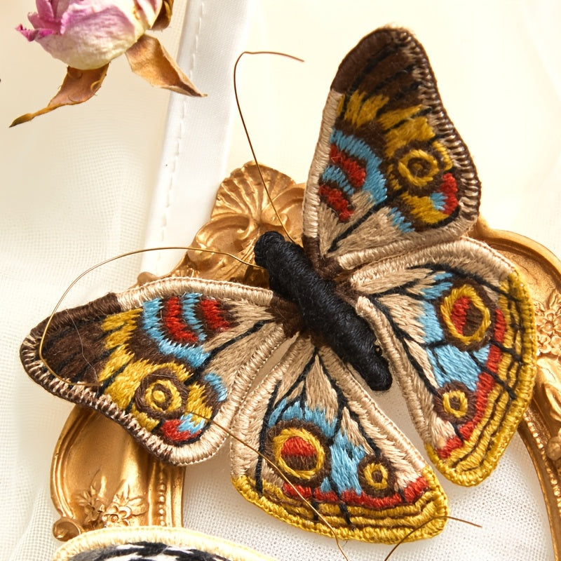 4D DIY Embroidery Butterfly Kit | Mixed Color, Easy-to-Use, Handmade Craft Gift for Family and Friends - All Seasons Fabric Brooch Pin Set