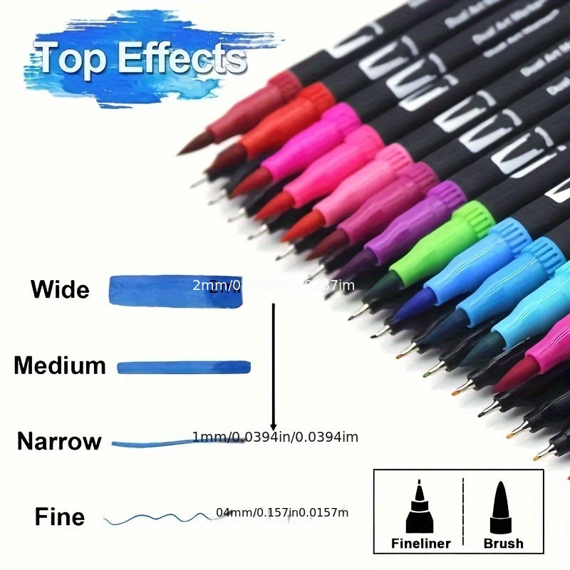 100/72/48/24colors Watercolor Pen Set–lending, Quick-Drying, And Easy Application. Ideal For Watercolor Painting, Sketching, And Crafting Projects.
