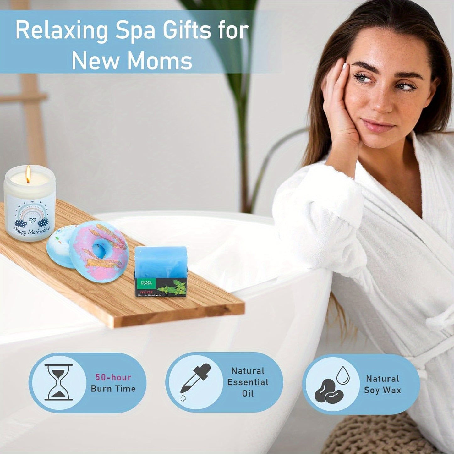 New Mom Gifts, New Mom Care Package, Pregnancy Gifts, Mom to Be Gift, Relaxing Spa Tumbler Gifts for New Moms First Time Moms