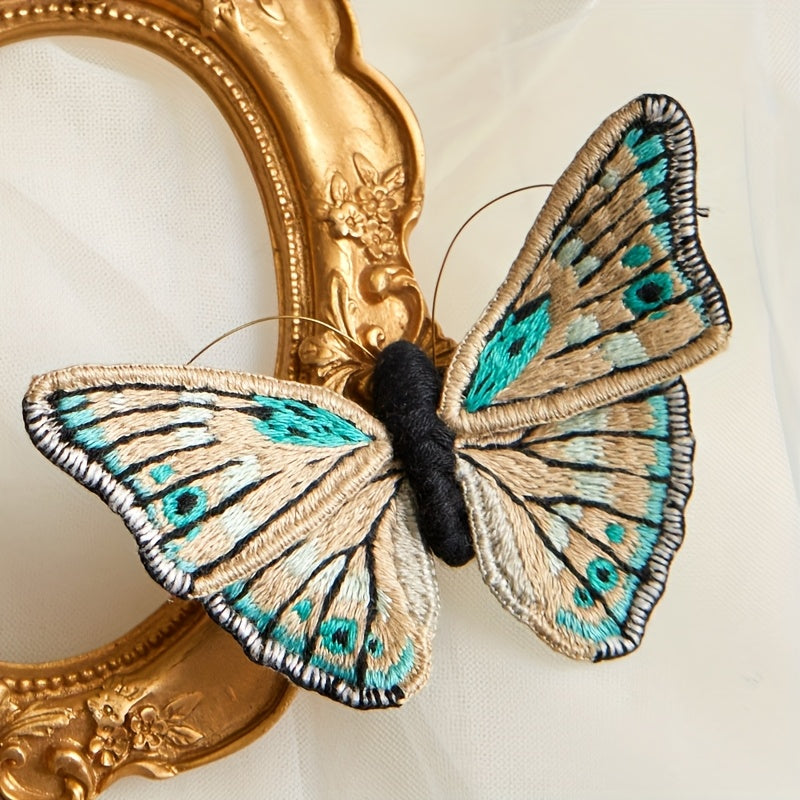 4D DIY Embroidery Butterfly Kit | Mixed Color, Easy-to-Use, Handmade Craft Gift for Family and Friends - All Seasons Fabric Brooch Pin Set