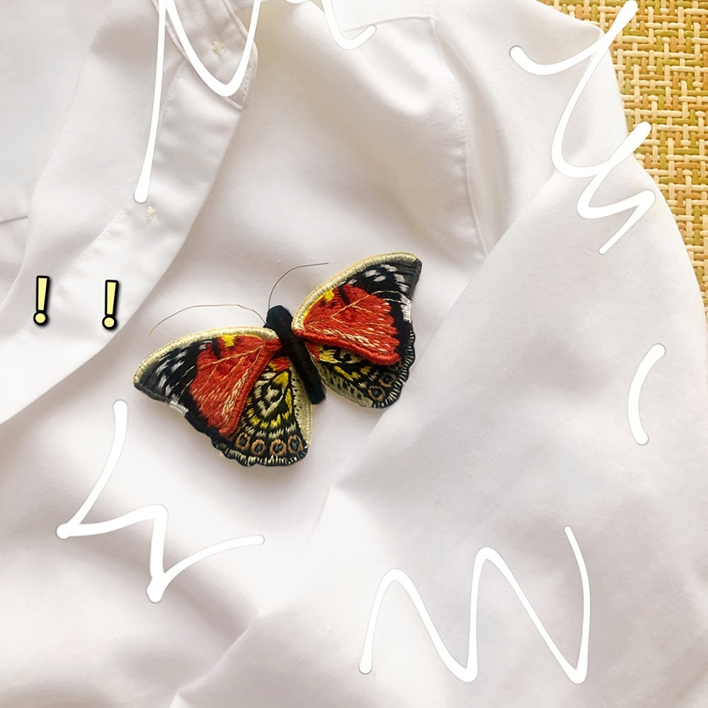 4D DIY Embroidery Butterfly Kit | Mixed Color, Easy-to-Use, Handmade Craft Gift for Family and Friends - All Seasons Fabric Brooch Pin Set
