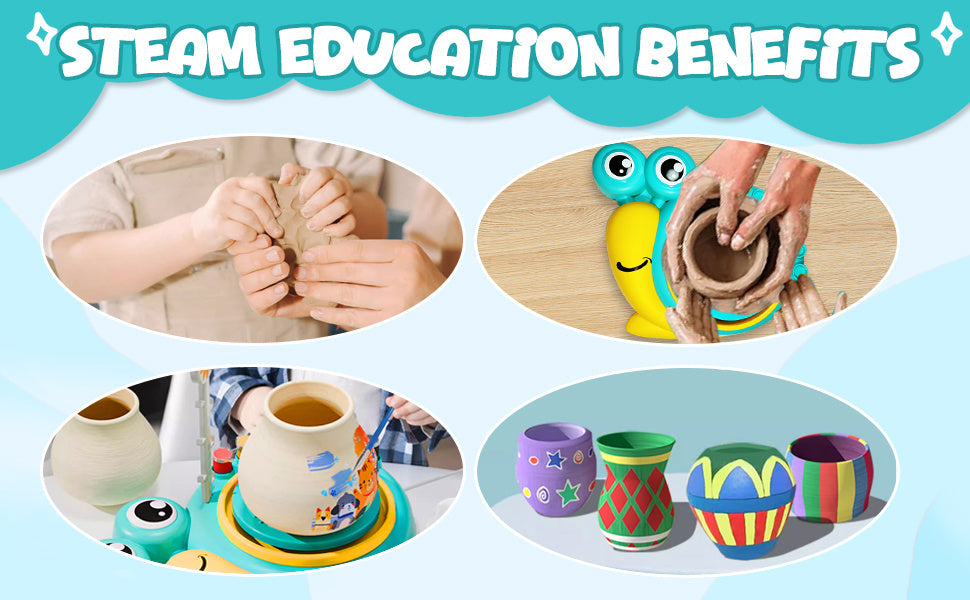 DIY Pottery Kit for Beginners Air Dry Clay Painting, Art And Crafts Birthday Gifts