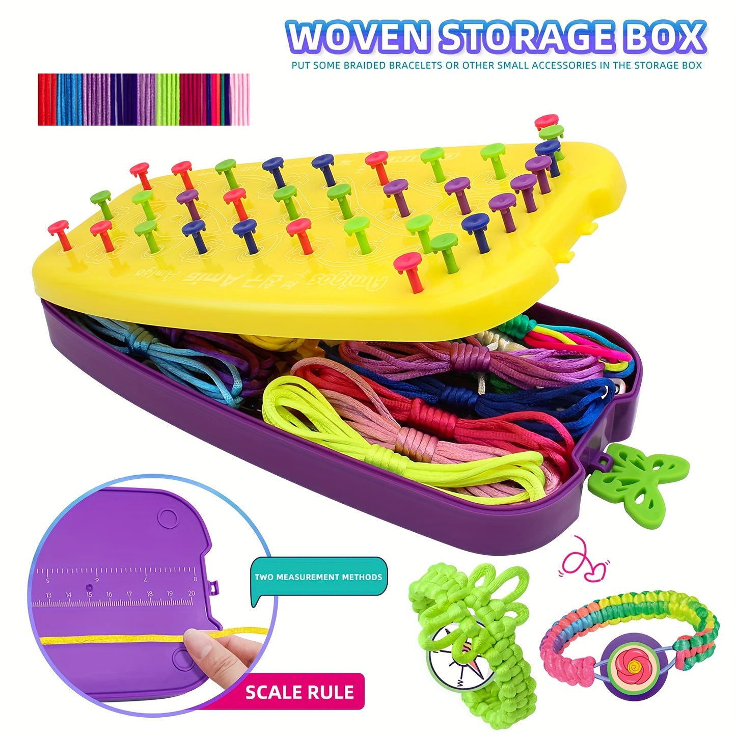 [DIY Bracelet] Friendship Bracelet Making Kit | Ages 7 8 9 10 11 12 Year Old Girls | Arts And Crafts | DIY | Birthday Present For Teen Girl | Travel Activity Set
