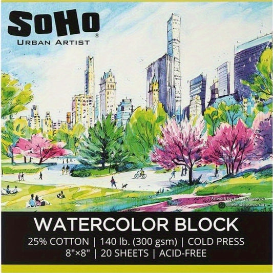 Watercolor Block 8x8" 140lb Cold Press Professional AcidFree