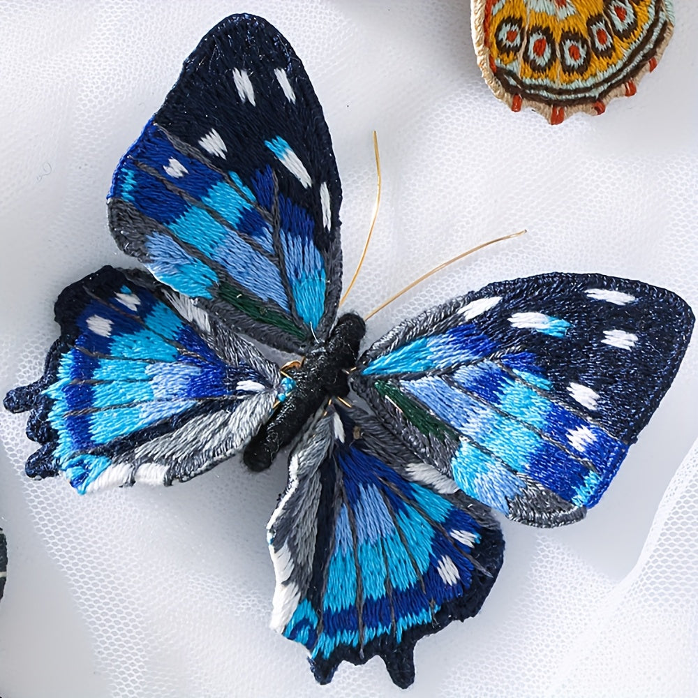 4D DIY Embroidery Butterfly Kit | Mixed Color, Easy-to-Use, Handmade Craft Gift for Family and Friends - All Seasons Fabric Brooch Pin Set