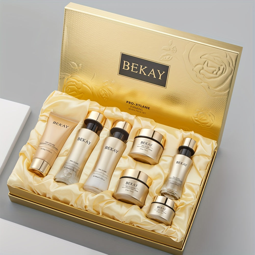 OKADY Sea Essence Hydrating 8pcs Set, Facial Care Set, Chlorella, Sea Fennel Ingredients - Elastic And Bright, Soft, Contains Cleanser, Toner, Serum, Eye Cream, Serum, Cream, Foundation, Lip Glaze, Gift for Ladies, New Year G