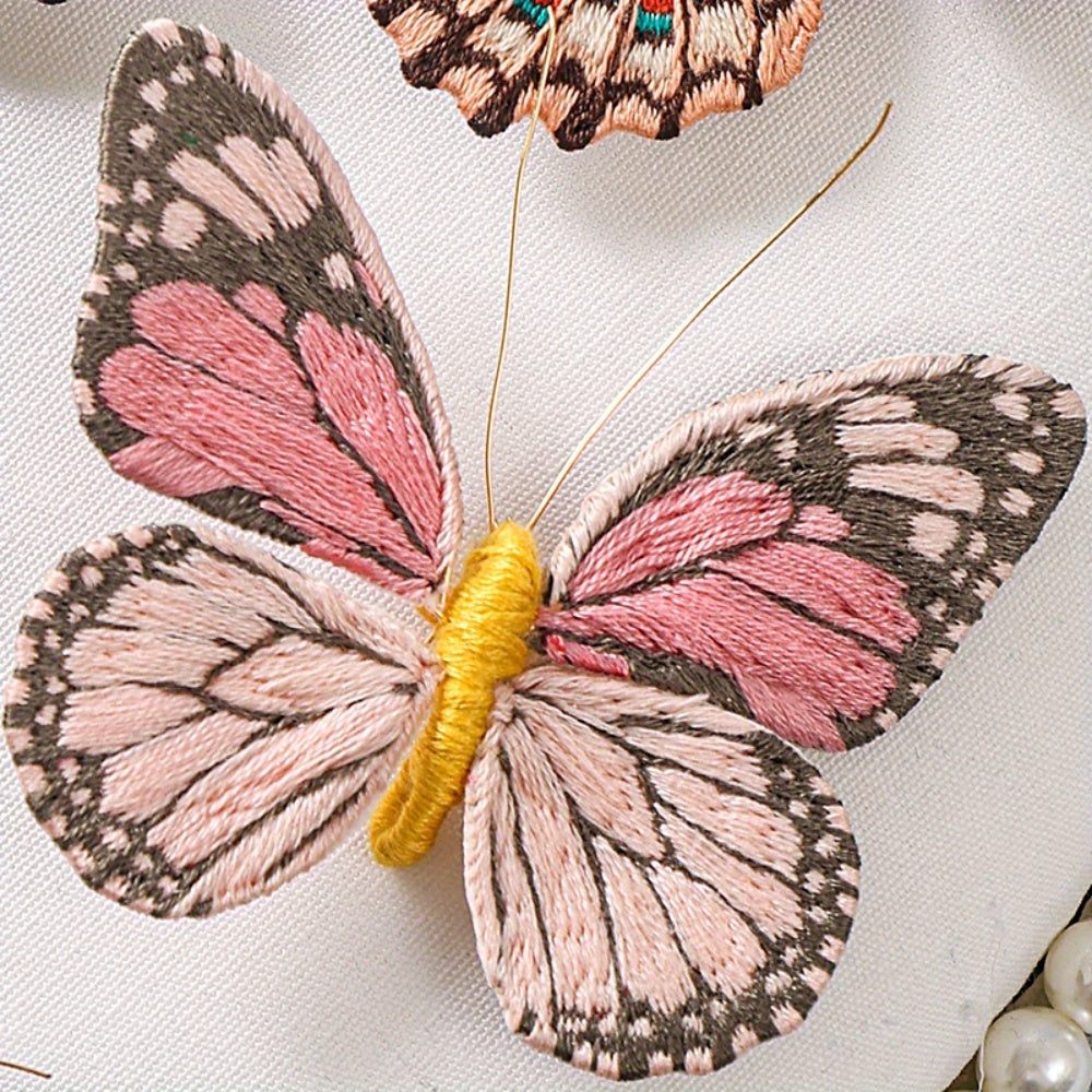 4D DIY Embroidery Butterfly Kit | Mixed Color, Easy-to-Use, Handmade Craft Gift for Family and Friends - All Seasons Fabric Brooch Pin Set