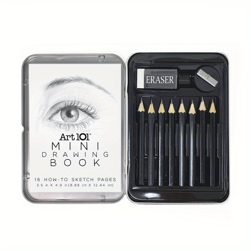 Art 101 Creative Tools Sketching Tin Drawing Set for ren to Adults